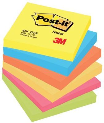 Post-it® Haftnotizen Active Collection - 76 x 76 mm, 6x 100 Blatt 654-TFEN