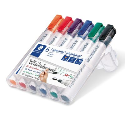Staedtler® Lumocolor® 351 whiteboard marker - Rundspitze, 6 Farben sortiert 351 WP6