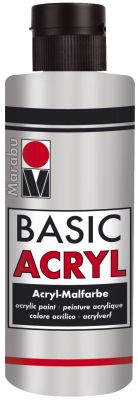 Marabu Basic Acryl - Metallic-Silber 782, 80 ml 12000 004 782