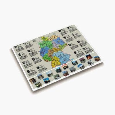 Läufer Landkarten-Schreibunterlage - 53 x 40 cm, DEUTSCHLANDKARTE 45348