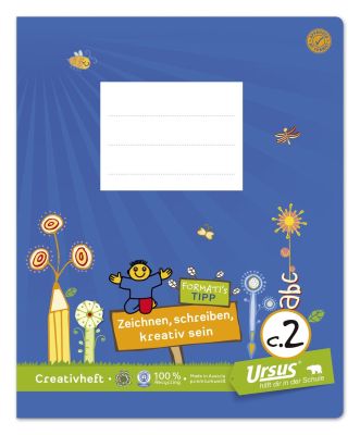 Formati® Creativheft Quart C.2 - 20 Blatt 100g/qm Zeichnen + 10mm liniert 060541042