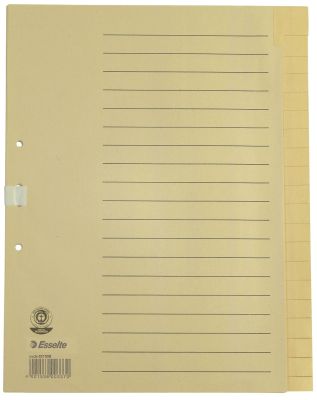 Esselte Register - blanko, A4, Papier, 20 Blatt, chamois 621006