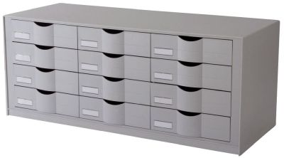 Paperflow Schubladenelement für Rollladenschrank easyOffice grau 9H444L2.02