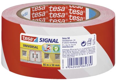 TESA Markierungsklebeband Universal - rot/weiß - 66 mm x 50 m 58134-00000-00