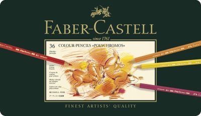 Faber-Castell Künstlerfarbstifte POLYCHROMOS®, farbig sortiert im 36er Metalletui 110036