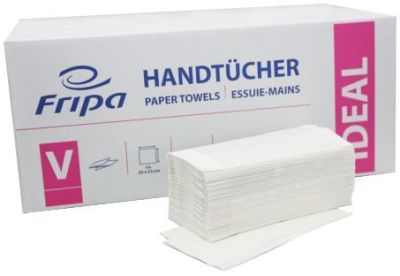 Fripa Handtücher Ideal - Zick-Zack-Falzung, 1-lagig, weiß, 20 x 250 Blatt 4031101