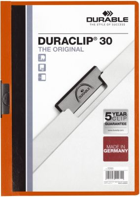 Durable Klemm-Mappe DURACLIP® 30 - A4,orange 2200 09