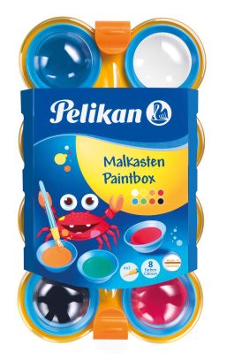 Pelikan® Deckfarbkasten mini-friends® 755/8, mit 8 Farben + Pinsel 723122