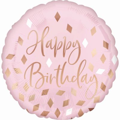 amscan® Folienballon Blush Happy Birthday - Ø 45 cm 4211601