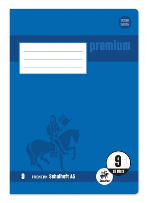 Staufen® Heft PREMIUM LIN 9 - A5, 16 Blatt, 90 g/qm, PREMIUM LIN iert mit Rand 734010309