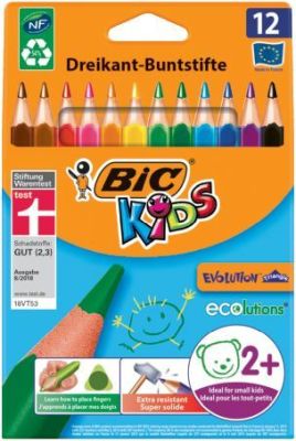 BiC® Buntstift Kids ECOlutions EVOLUTION Triangle - Kartonetui à 12 Farben sortiert 8297359