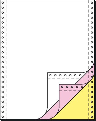 SIGEL 'DIN-Computerpapier, 3fach, 12''x240 mm (A4 hoch), SD, längsperforiert, 600 Sätze' 33243
