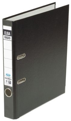 Elba Ordner rado brillant - Acrylat/Papier, A4, 50 mm, schwarz 100022610