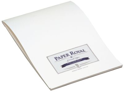 Rössler Papier Paper Royal Briefblock - DIN A4, 40 Blatt, weiß, geripptes Feinpapier, veredelt 2002831009