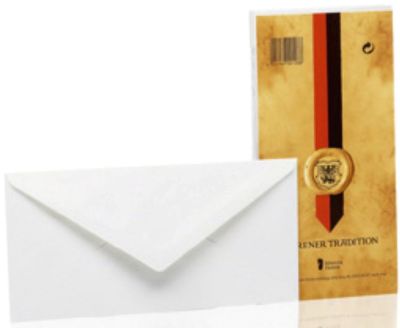 Rössler Papier Briefhülle Dürener Tradition - DL, 25 Stück, weiß, satiniert 20330401