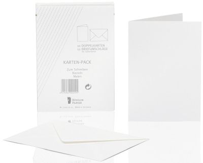 Rössler Papier Kartenpackung - A6/C6, 10/10 Stück, weiß 21001001