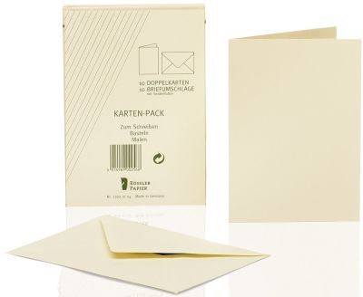 Rössler Papier Kartenpackung - A6/C6, 10/10 Stück, chamois 21001004