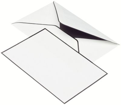 Rössler Papier Trauermappe Karten+Umschläge - DIN A6/C6, weiß, je 5 Stück 22313701