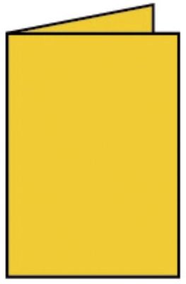 Rössler Papier Coloretti Doppelkarte - A6 hoch, 5 Stück, goldgelb 220706543