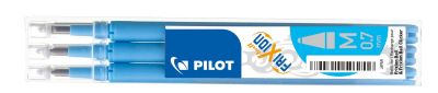 PILOT Tintenrollermine FriXion BLS-FR7 - 0,4 mm, hellblau, 3er Pack BLS-FR7-LB-S3