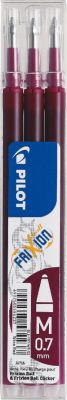 PILOT Tintenrollermine FriXion BLS-FR7 - 0,4 mm, dunkelrot, 3er Pack BLS-FR7-WR-S3