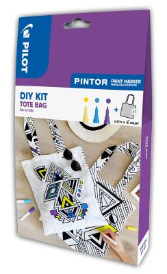 Pilot Kreativmarkerset Pintor DIY Fashion Bag - 4-tlg. 4160D3T