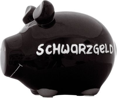 KCG 'Spardose Schwein ''Schwarzgeld'' - Keramik, klein' 100060 Schwarzgeld