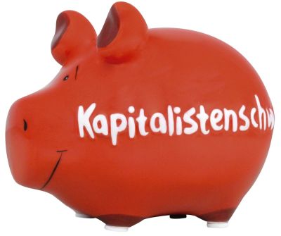 KCG 'Spardose Schwein ''Kapitalistenschwein'' - Keramik, klein' 100566