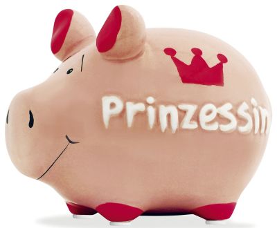 KCG 'Spardose Schwein ''Prinzessin'' - Keramik, klein' 100852 Prinzessin