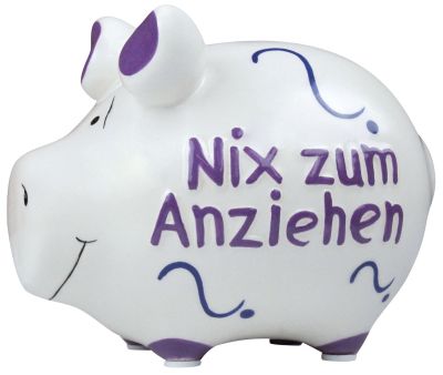KCG 'Spardose Schwein ''nix zum anziehen'' - Keramik, klein' 101485
