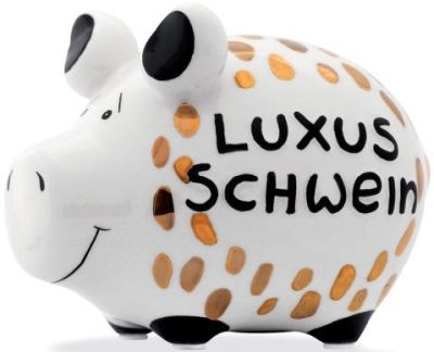 KCG 'Spardose Schwein ''Luxusschwein'' - Keramik, Gold-Edition, klein' 101667