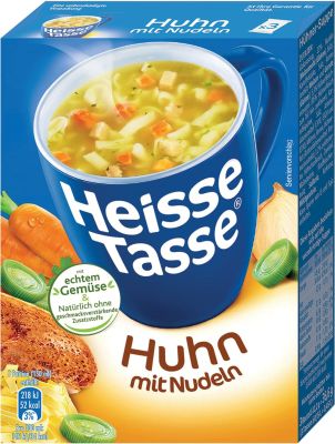 Heisse Tasse Instantsuppe Huhn mit Nudeln 131697001