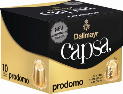 Dallmayr Kaffeekapseln Capsa Lungo prodomo - 10 Kapseln à 5,6 g, Nespresso 3407857004