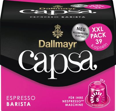 Dallmayr Kaffeekapseln Capsa Espresso Barista - 39 Kapseln à 5,6 g, Nespresso 3543486001