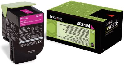 LEXMARK Original Lexmark Toner-Kit magenta return program (0080C2HM0,080C2HM0,80C2HM0,802HM,NO802HM) 80C2HM0