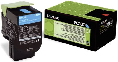 LEXMARK Original Lexmark Toner-Kit cyan return program (0080C2SC0,080C2SC0,80C2SC0,802SC,NO802SC) 80C2SC0