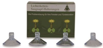 Riffelmacher Weihnachtsschmuck Saugnäpfe für Lichterketten - 20 Stück, klar 14393