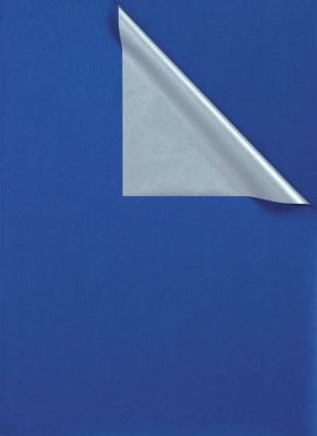 ZÖWIE® Secare Rolle 2-Color Geschenkpapier - 50 cm x 250 m, blau/silber 331650