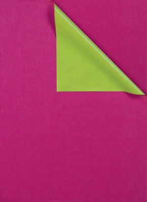 ZÖWIE® Secare Rolle 2-Color Geschenkpapier - 50 cm x 250 m, pink/hellgrün 331655