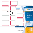 Herma 4405 Namensetiketten 80x50mm weiß mit rotem Rahmen Acetat-Seide A4 20 Blatt A4200 