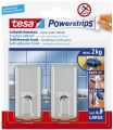 tesa® Powerstrips® Systemhaken - ablösbar, classic, Tragfähigkeit 2 kg, chrom 58051-00010-01