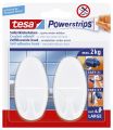 tesa® Powerstrips® Systemhaken - ablösbar, oval, weiß, Tragfähigkeit 2 kg 58013-00049-01