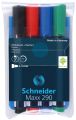 Schneider Board-Marker Maxx 290 - 2-3 mm, 4er Etui sortiert SN129094