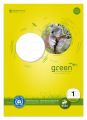 Staufen® green Arbeitsblätterblock LIN 1 - A4, 50 Blatt, 80 g/qm, 5/5/5mm liniert farbig 040745001