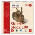 Edition DÜRER Skizzenblock - Quart 20x20cm, 100 g/qm, 100 Blatt 040902000