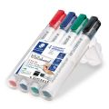 Staedtler® Lumocolor® 351 B whiteboard marker - Keilspitze, 4 Farben sortiert 351 B WP4
