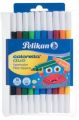 Pelikan® Doppelfasermaler Colorella® duo - 10 Farben, 1 mm und 2 mm, sortiert 973172