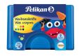 Pelikan® Wachsmalstift 666/8 - 8 Farben sortiert, rund, Box mit 8 Stiften + 1 Schaber 722959