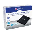 VERBATIM External Slimline USB 3.0 Blu-ray und MDisc Brenner, externes Laufwerk, schnelle Datensicherung, mit Nero Burn & Archive VER43890