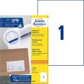 Avery Zweckform® 3478 Universal-Etiketten ultragrip - 210 x 297 mm, weiß, 100 Etiketten, permanent 3478